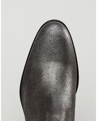 Мужские серебряные ботинки челси от Hugo Boss