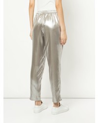 Женские серебряные брюки-галифе от Layeur