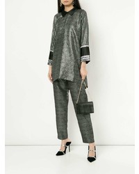 Женские серебряные брюки-галифе от Layeur