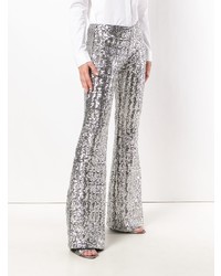 Серебряные брюки-клеш от Michael Kors Collection