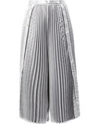Женские серебряные брюки со складками от Comme des Garcons