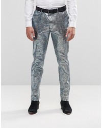 Мужские серебряные брюки от Asos