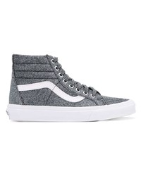 Мужские серебряные высокие кеды от Vans