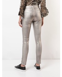 Серебряные джинсы скинни от Rag & Bone