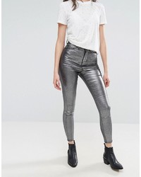 Серебряные джинсы скинни от WÅVEN