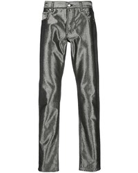 Мужские серебряные джинсы от Alexander McQueen