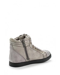 Женские серебряные замшевые кеды от CLAUDIA GHIZZANI