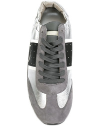 Женские серебряные замшевые кеды от Philippe Model