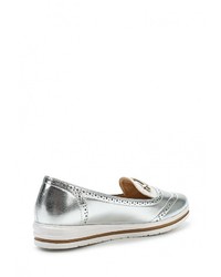 Женские серебряные замшевые лоферы от Catisa