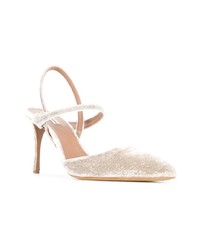 Серебряные замшевые туфли от Tabitha Simmons