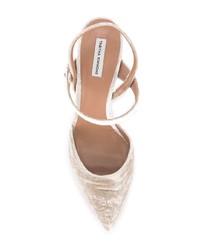 Серебряные замшевые туфли от Tabitha Simmons