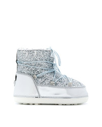 Женские серебряные зимние ботинки от Chiara Ferragni