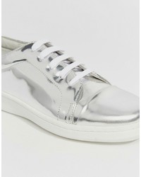 Женские серебряные кеды от Miista