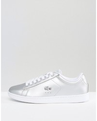 Женские серебряные кеды от Lacoste