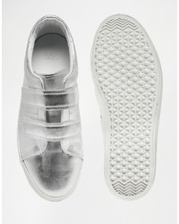 Женские серебряные кеды от Asos