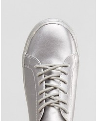 Женские серебряные кеды от Asos