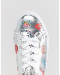 Женские серебряные кеды от Asos