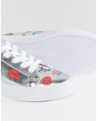 Женские серебряные кеды от Asos