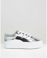 Женские серебряные кеды от London Rebel