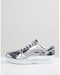 Женские серебряные кеды от Blink