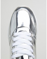 Женские серебряные кеды от Blink