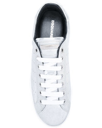 Мужские серебряные кеды от DSQUARED2