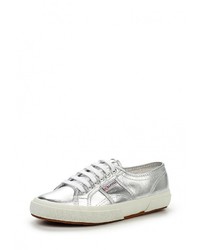 Женские серебряные кеды от Superga