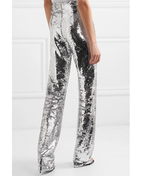 Женские серебряные классические брюки с пайетками с украшением от 16Arlington