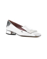 Серебряные кожаные балетки от Rayne