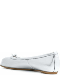 Серебряные кожаные балетки от Maison Margiela