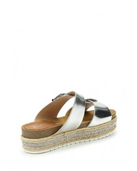 Женские серебряные кожаные босоножки от Guapissima