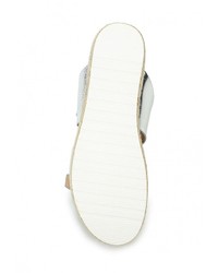 Женские серебряные кожаные босоножки от Guapissima