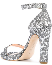 Женские серебряные кожаные босоножки от Rupert Sanderson