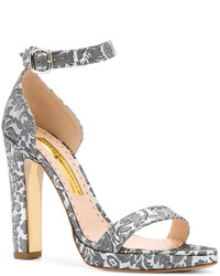 Женские серебряные кожаные босоножки от Rupert Sanderson