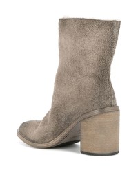 Серебряные кожаные ботильоны от Marsèll