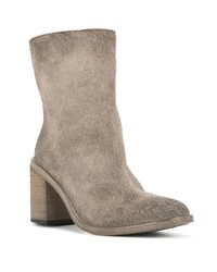 Серебряные кожаные ботильоны от Marsèll