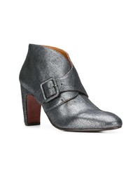 Серебряные кожаные ботильоны от Chie Mihara