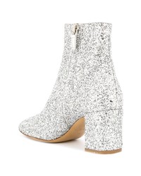 Серебряные кожаные ботильоны от Mansur Gavriel