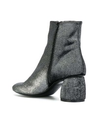 Серебряные кожаные ботильоны от Strategia