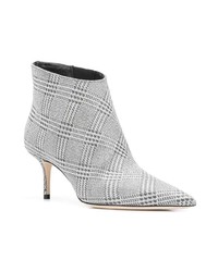 Серебряные кожаные ботильоны от Jimmy Choo