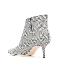 Серебряные кожаные ботильоны от Jimmy Choo