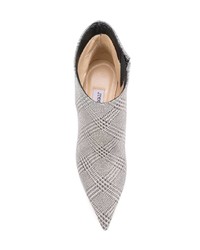 Серебряные кожаные ботильоны от Jimmy Choo