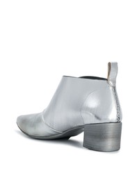 Серебряные кожаные ботильоны от Marsèll