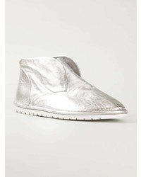 Серебряные кожаные ботильоны от Marsèll