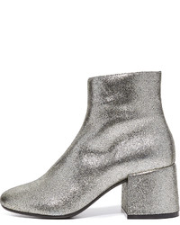 Серебряные кожаные ботильоны от Maison Margiela