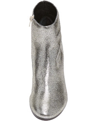 Серебряные кожаные ботильоны от Maison Margiela