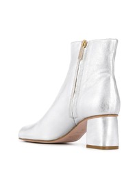 Серебряные кожаные ботильоны от RED Valentino