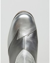 Серебряные кожаные ботильоны от Terry De Havilland