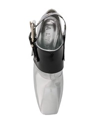 Серебряные кожаные ботильоны от 1017 Alyx 9Sm