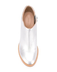 Серебряные кожаные ботильоны от Ports 1961